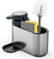 Zeepschaal DKD Home Decor Keuken Zwart Zilverkleurig Roestvrij staal ABS 18 x 13 x 16 cm