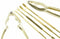 Zeevruchtenset DKD Home Decor Gouden Roestvrij staal 8 Onderdelen (3 x 3 x 15 cm)