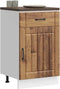 vidaXL - Keuken - onderkast - Lucca - bewerkt - hout - oud - houtkleurig
