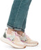 POSH by Poelman CAROCEL - Dames sneakers - Vetersluiting chunky zool 4 cm - Beige