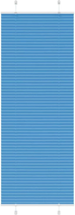vidaXL - Plissé - rolgordijn - 80x200 - cm - stofbreedte - 79,4 - cm - polyester - blauw