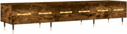 vidaXL - Tv-meubel - 150x36x30 - cm - bewerkt - hout - gerookt - eikenkleurig