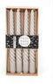 Housevitamin Swirl kaarsen grijs set van 4 - 20 cm - Twisted Candle – Twirl Candle - Gedraaide Kaarsen