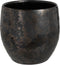 J-Line bloempot Antique Smokey - keramiek - zwart - large - Ø 21.5 cm