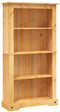 vidaXL - Boekenkast - grenenhout - met - 4 - planken - Corona-stijl - 80x29x150 - cm
