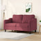 vidaXL - Tweezitsbank - 140 - cm - stof - wijnrood