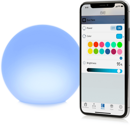 Eve Flare - Draagbare slimme LED lamp - Apple HomeKit Bluetooth Thread IP65 waterbestendig - Multi-color
