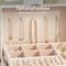 Vimora Sieradendoos - Luxe opbergdoos met 2 lagen - Faux leer - Beige