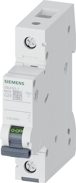 Zekeringautomaat 1-polig 25 A 230 V, 400 V Siemens 5SL61257