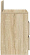 vidaXL - Nachtkastje - met - 2 - lades - 40x33x60 - cm - sonoma - eikenkleurig