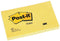 Zelfklevende briefjes Post-it CANARY YELLOW 7,6 X 12,7 cm Geel (76 x 127 mm) (12 Stuks)
