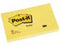 Zelfklevende briefjes Post-it CANARY YELLOW 7,6 X 12,7 cm Geel (76 x 127 mm) (12 Stuks)