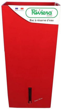 Zelfwaterende bloempot Riviera Eva New Plastic Vierkant Rood (37 x 37 x 68,5 cm)