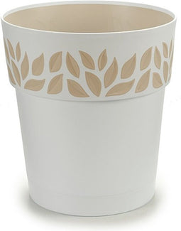 Zelfwaterende bloempot Stefanplast Cloe Wit Plastic 25 x 25 x 25 cm (6 Stuks)