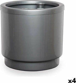 Zelfwaterende bloempot Zilverkleurig Polypropyleen 32 x 30,5 x 32 cm (4 Stuks)