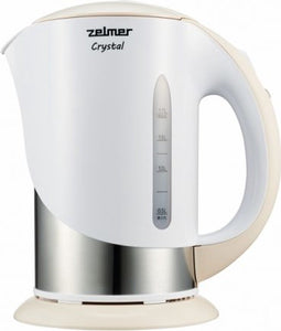 Zelmer ZCK7630I waterkoker 1,7 l 1850 W Crème, Zilver, Wit