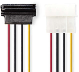 Nedis CCGP73505VA015 - Stroomkabel - SATA naar Molex 4-pin - Geel Rood Wit Zwart