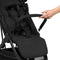 Lionelo Julie Air - Ultralichte Buggy - Auto-Folding Compact - 7,5 kg - Verstelbare Rugleuning - XXL Zonnescherm UPF50+ - Onderhoudsvrije Wielen - Zwart