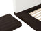 ZEN - Futon tweepersoonsbed - Donkere houtkleur - 160 x 200 cm - MDF