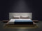 ZEN - Tweepersoonsbed LED - Lichte houtkleur - 160 x 200 cm - MDF