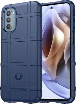 imoshion Hoesje Geschikt voor Motorola Moto G41 / Moto G31 Hoesje Siliconen - imoshion Rugged Shield Backcover - Blauw