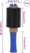 vidaXL - Stretchfolies - 10 - stuks - zwart - 23 - µm - 10 - cm - x - 150 - m