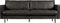 BePureHome Rodeo Classic Bank 2-Zits - Leer - Zwart - 83x230x88