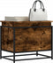 vidaXL - Opbergbox - met - deksel - 60x40x51,5 - cm - bewerkt - hout - gerookt - eiken