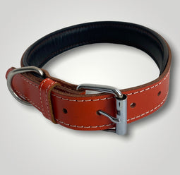 ZenXstore Halsband Hond %100 Echt Leer met beschermend laagje 64cm X 3.5cm