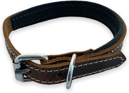 ZenXstore Halsband Hond 100% Echt Leer met beschermend laagje verschillende kleuren 38cm X 2cm