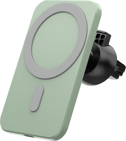 ZenXstore MagSafe Autolader met Telefoonhouder voor iPhone Pro / 14/13/12 - Draadloos Opladen en Magnetische Bevestiging - Groen