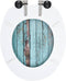 vidaXL - Toiletbrillen - 2 - st - met - soft-close - deksels - MDF - houtontwerp