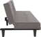 vidaXL - Slaapbank - met - bekerhouders - stof - taupe