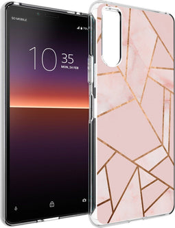 iMoshion Hoesje Geschikt voor Sony Xperia 10 II Hoesje Siliconen - iMoshion Design hoesje - Roze / Meerkleurig / Goud / Pink Graphic