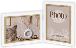 ZEP - Duo Houten fotolijst wit/bruin Ayas 2L voor 2 foto's 13x18 - CV437