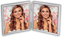 ZEP - Duo verzilverde Fotolijst Nicole voor 2 foto's 10x10 - 120DS01-44