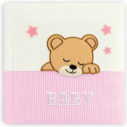 ZEP - Fotoalbum Elisa baby meisje met 20 paginas roze - 33 x 33 x 4 cm - Babyfotos - Babyalbum - DL3230PK