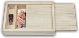 ZEP - Fotobox hout voor foto's 10x15 cm met USB opbergvakje - CX7546