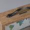 ZEP - hout/glas spaarpot Jacob met tekst HAPPY formaat 6,5 x 21 cm - RM4545