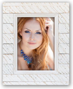 ZEP - Houten Driftwood fotolijst Lena wit voor foto formaat 20x30 - XN23W