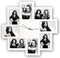 ZEP - Houten Foto Klok Trieste wit voor 8 foto's 10x15 (afmeting 50x50 cm) - PC008W