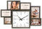 ZEP - Houten Foto Wandklok Losanna Bruin voor foto's 1x 10x10, 3x 10x15, 2x 13x18 (63x43,5 cm) - UT658
