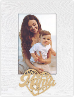 ZEP - Houten Fotolijst Beatrice ES Wit voor foto formaat 10x15 cm - ME464ES