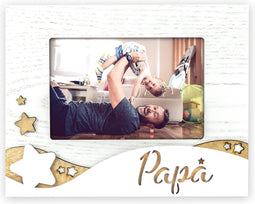 ZEP - Houten Fotolijst Carlo met tekst PAPA voor foto formaat 10x15 cm - FE8446