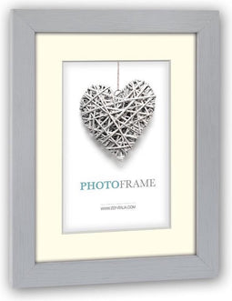 ZEP - Houten fotolijst grijs met passe-partout Regent 8 formaat 15x20 / 20x30 cm - V32238