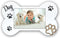 ZEP - Houten Fotolijst hond Floyd wit met pootafdruk voor foto 10x15 - ZW446