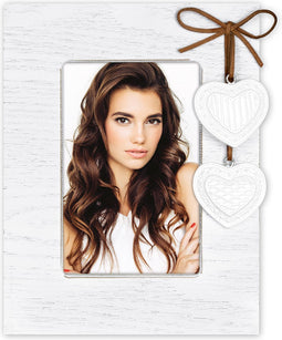 ZEP - Houten Fotolijst Melissa Wit met hartje voor foto formaat 10x15 cm - NL244W