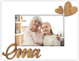 ZEP - Houten Fotolijst met tekst Oma Wit voor foto 10x15 - MN462DE