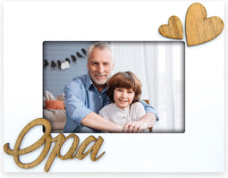 ZEP - Houten Fotolijst met tekst Opa Wit voor foto 10x15 - MN461DE