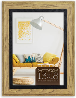 ZEP - Houten Fotolijst Perugia Bruin / Zwart voor foto 20x30 - LF623B